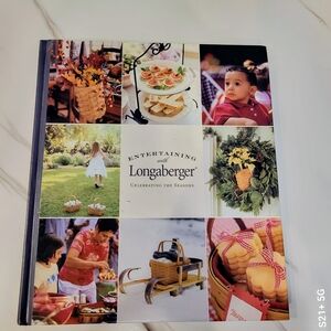 Longaberger Seasonal Entertaining Décor Cookbook - White, Green, Red, Brown
